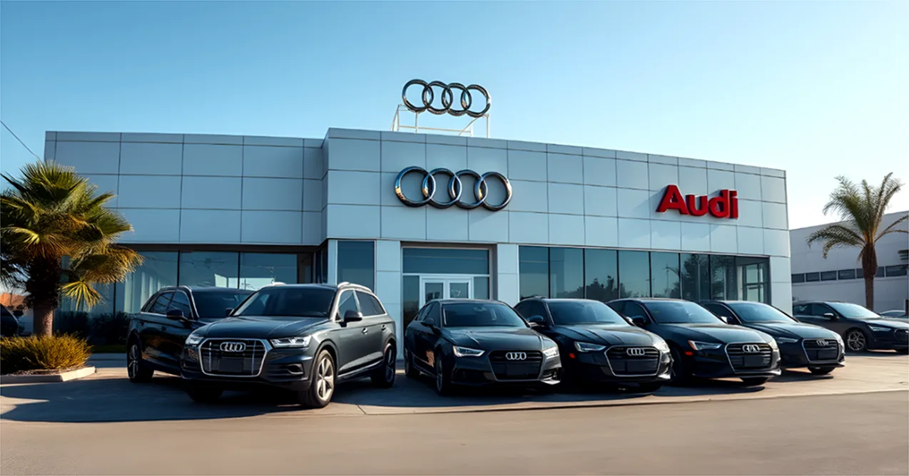 Audi Dealership with Audi Cars