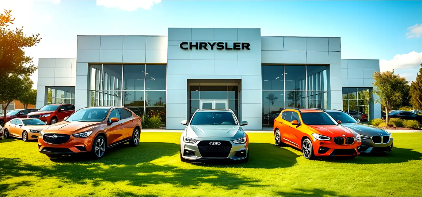 Chrysler Dealership with Chrysler Cars