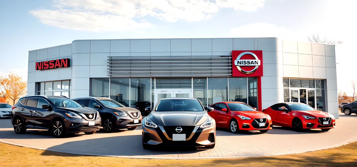Nissan Dealership with Nissan Cars