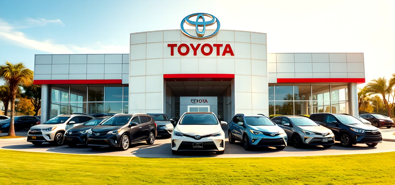 Toyota Dealership with Toyota Cars