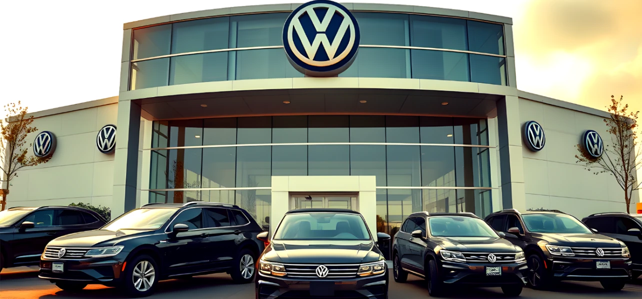 Volkswagen Dealership with Volkswagen Cars